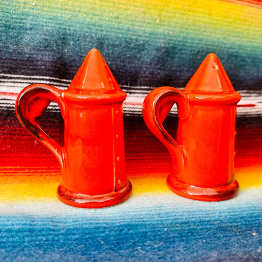 Orange Kettle Salt & Pepper Shakers