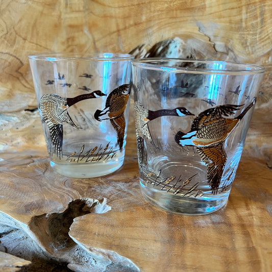 Glass Old Fashioned Geese