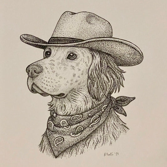 Good Boy 7.5x10 Drawing Kaci Fouts Art