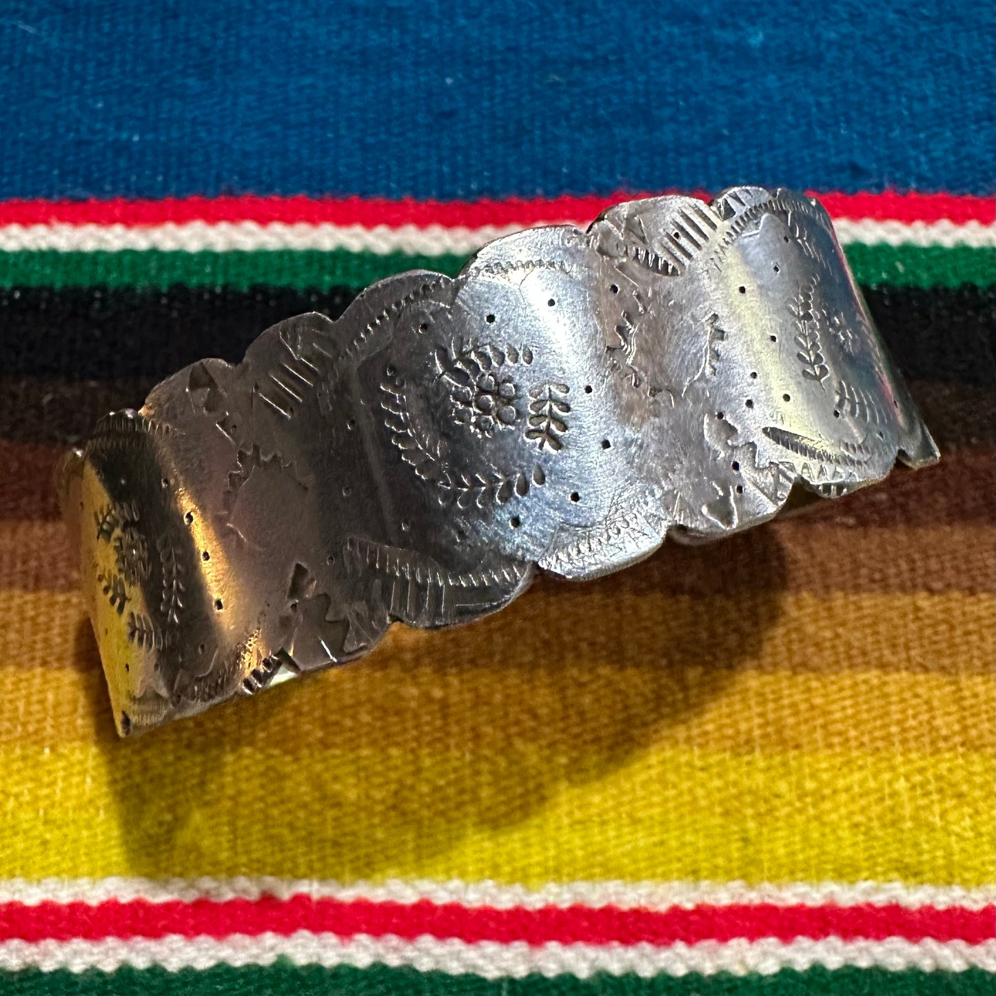 Cuff Scalloped Stamped Fern by Genuine Oklahoma Souvenirs (925CG3)
