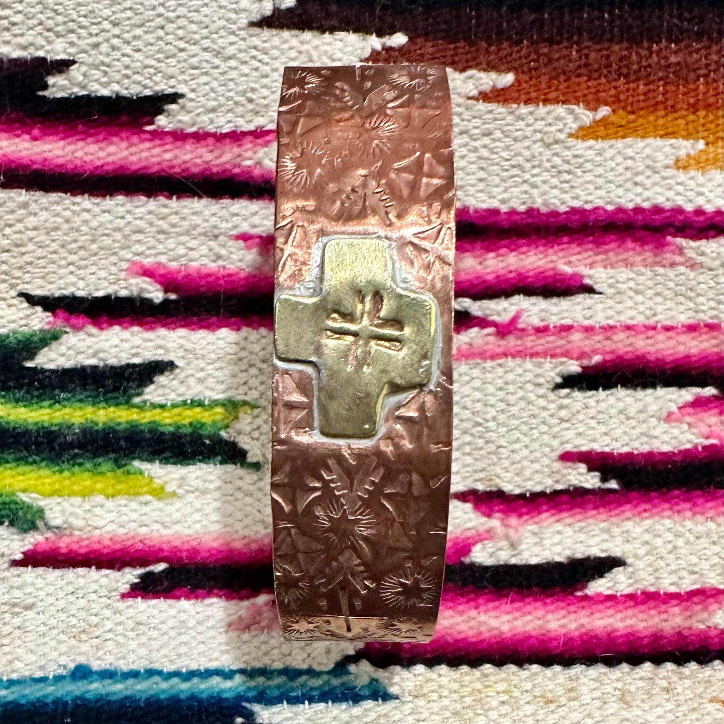 Cuff Copper With Cross by Genuine Oklahoma Souvenirs (925CC2)