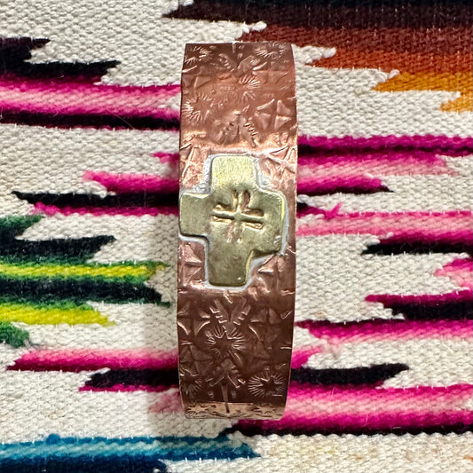 Cuff Copper With Cross by Genuine Oklahoma Souvenirs (925CC2)