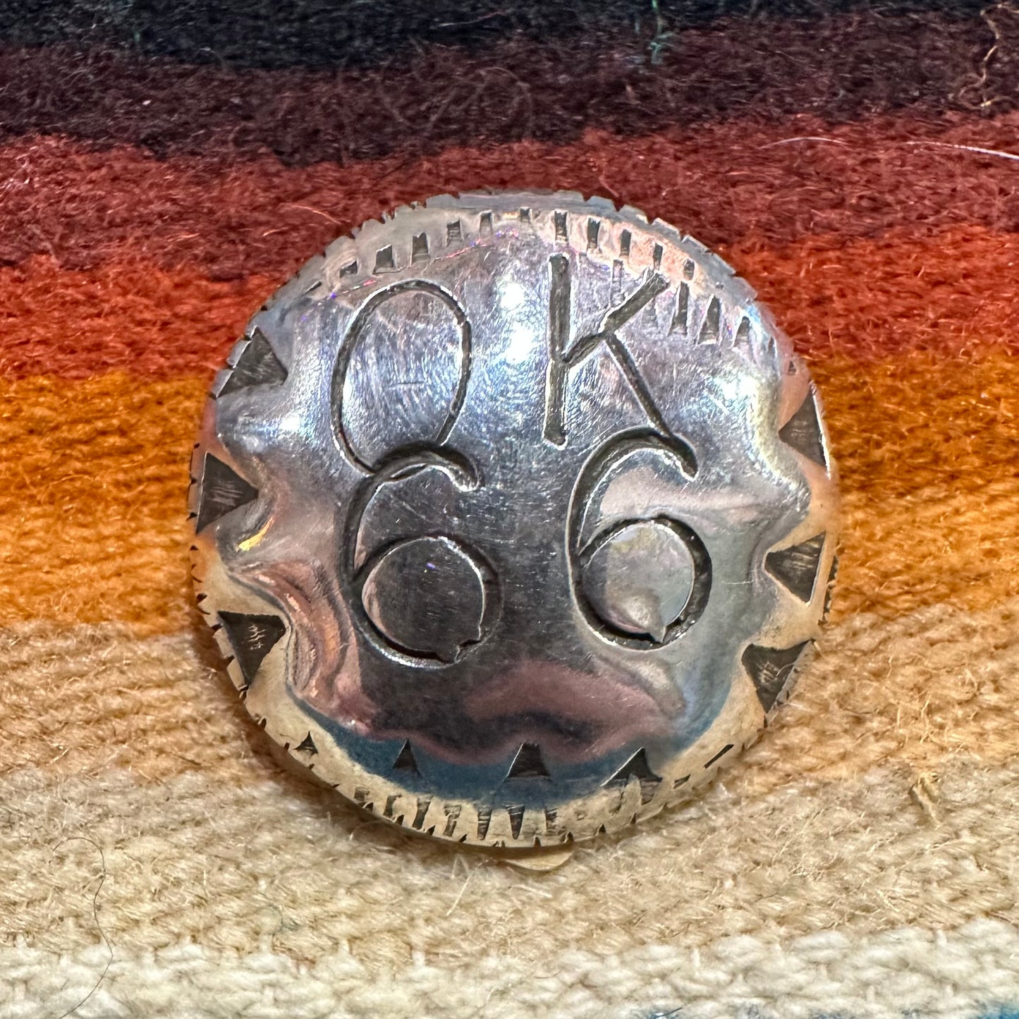 Pin Sterling Silver OK 66 by Genuine Oklahoma Souvenirs (925P6)