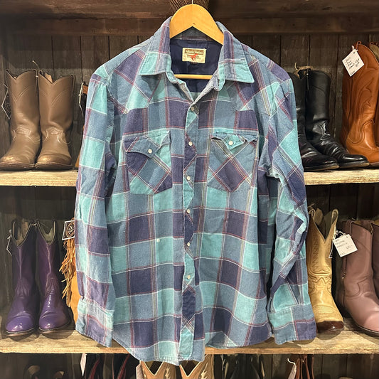 Pearl Snap LS Youngbloods Flannel Large
