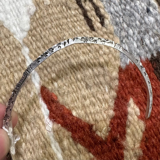 Cuff Sterling Silver Stamped Triangle by Genuine Oklahoma Souvenirs (925CS7)