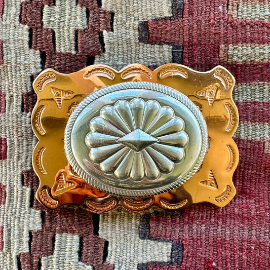 Copper Concho Belt Buckle by Fred Harvey