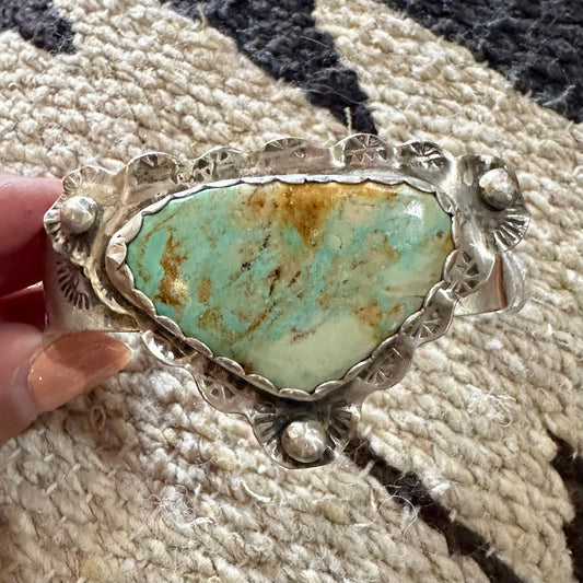 Cuff Silver with Triangle Turquoise by Genuine Oklahoma Souvenirs (925CS13)