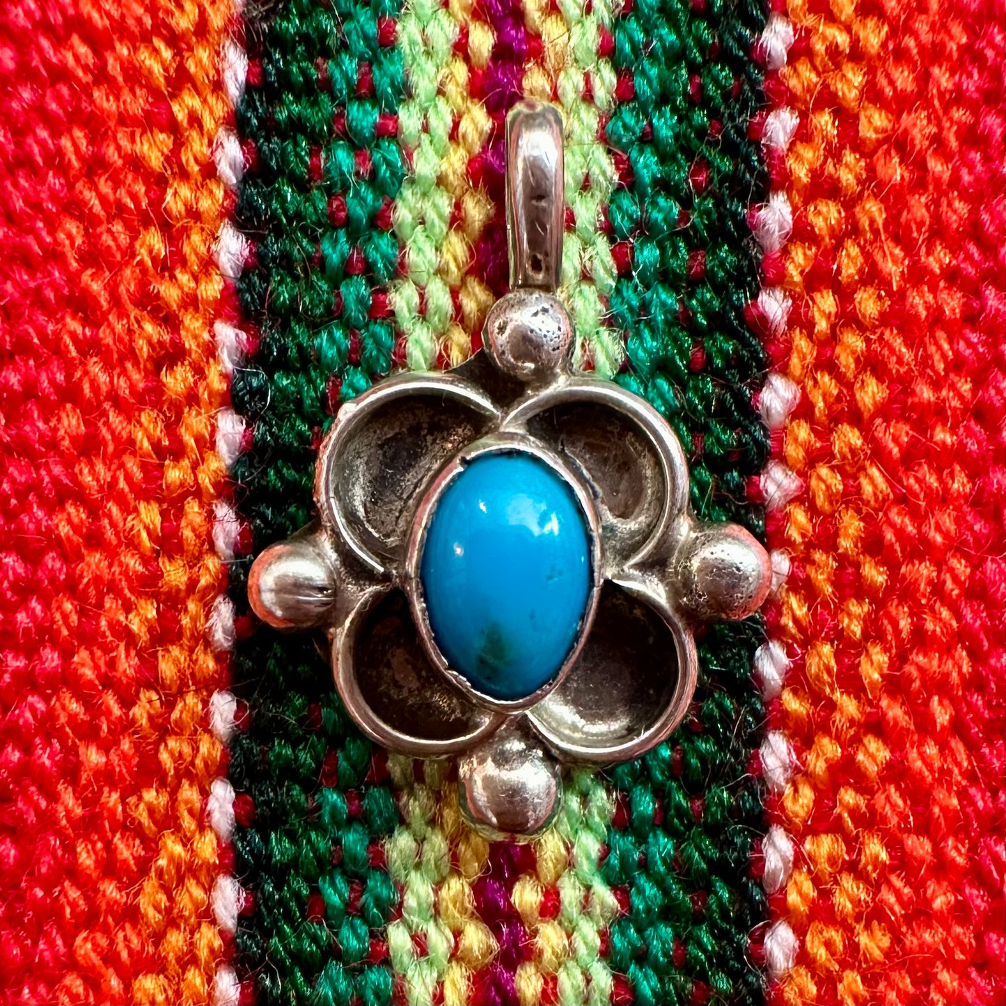 Small Turquoise and Sterling Pendant