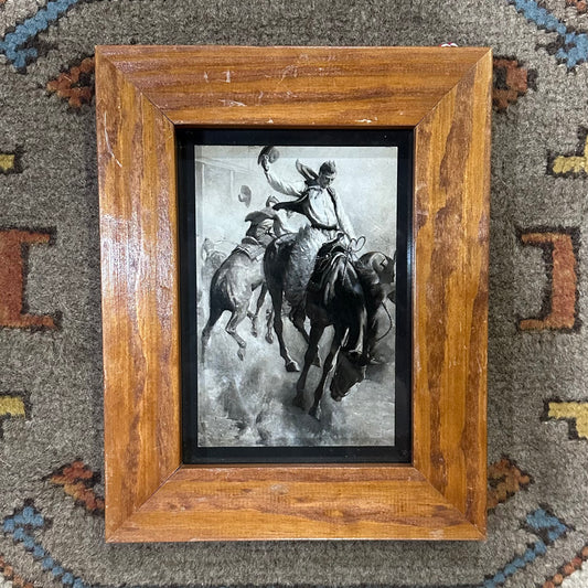 Framed Cowboy Postcard