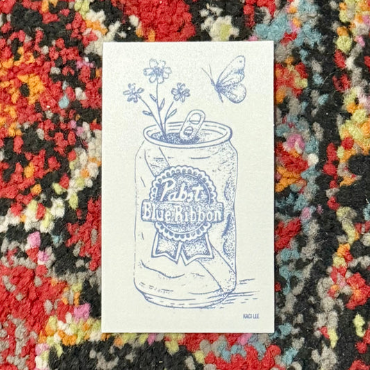 Blue Ribbon Beer Sticker Kaci Fouts