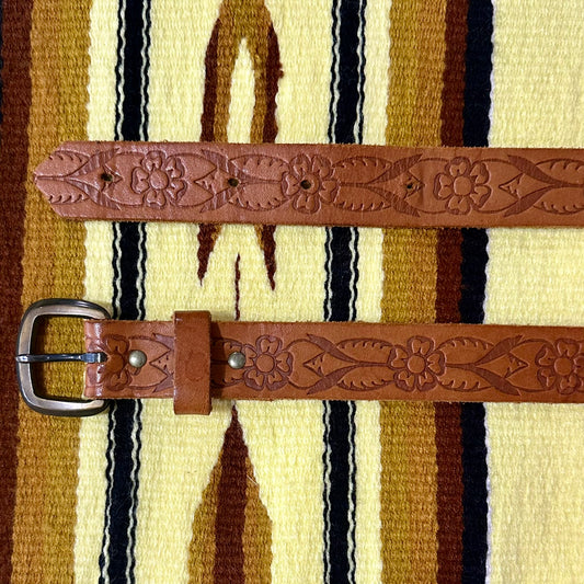 Belt Leather Flowers