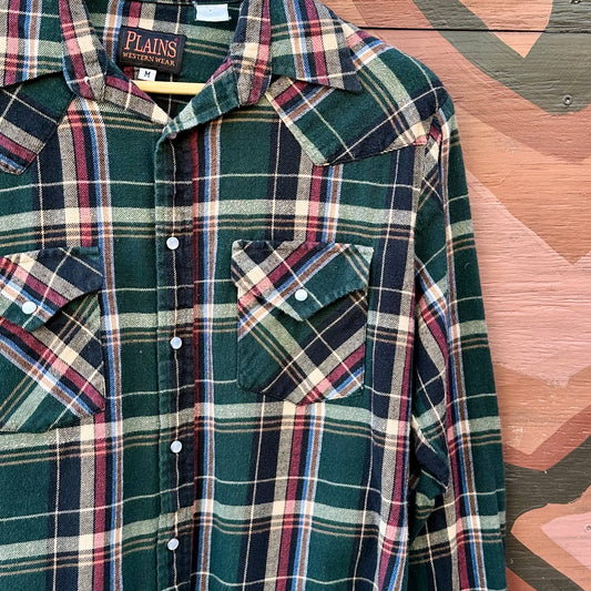 Pearl Snap LS Plains Flannel