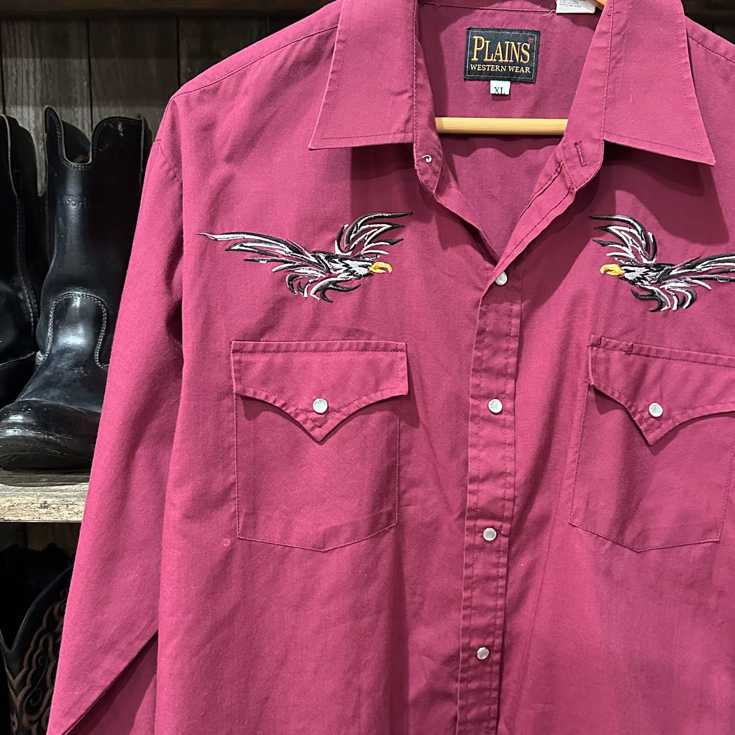 Pearl Snap LS Plains Eagle XL