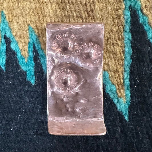 Money Clip Copper 3 Dome Flowers by Genuine Oklahoma Souvenirs (925M4)