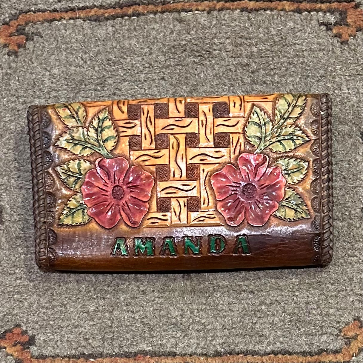 Wallet Leather Amanda Flowers