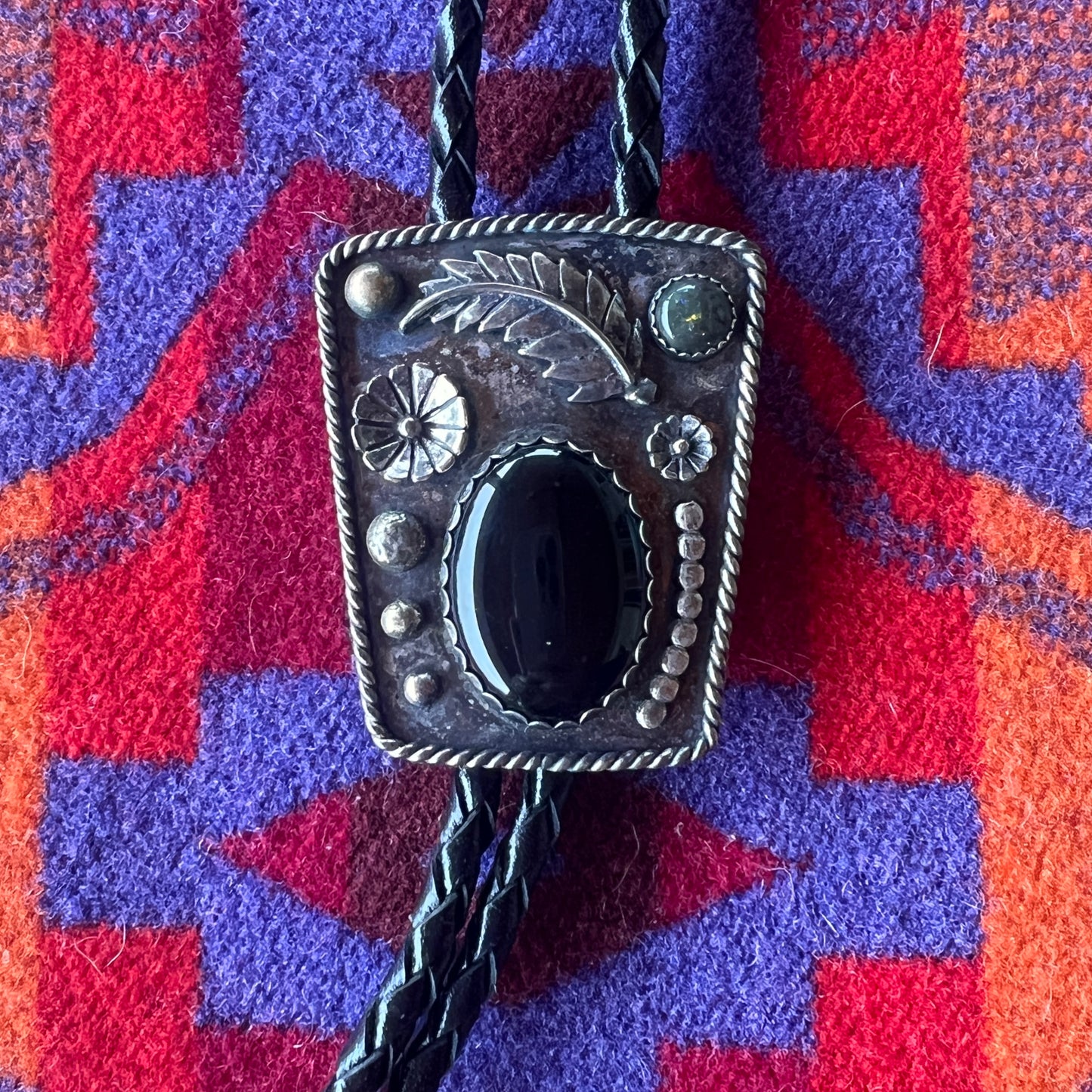 Bolo Navajo Black Onyx