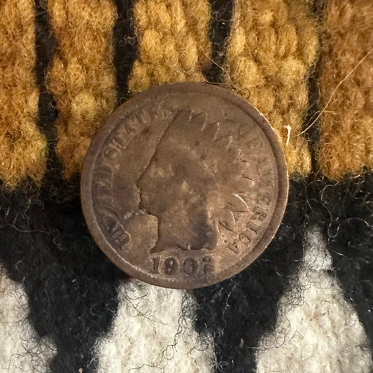 Button Cover 1902 Indian Head Coin