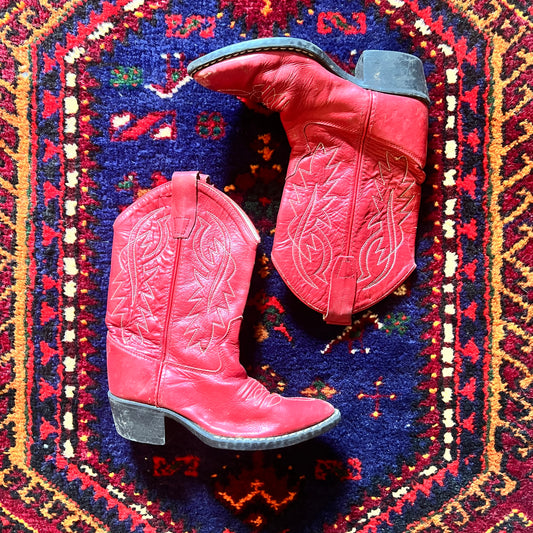 Boots Old West Red Kids