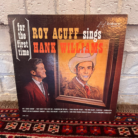 Vinyl-Roy Acuff sings Hank Williams Signed cover