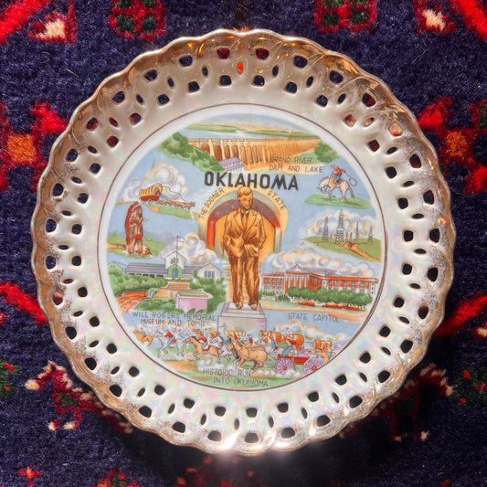 Decorative Plate Oklahoma The Sooner State