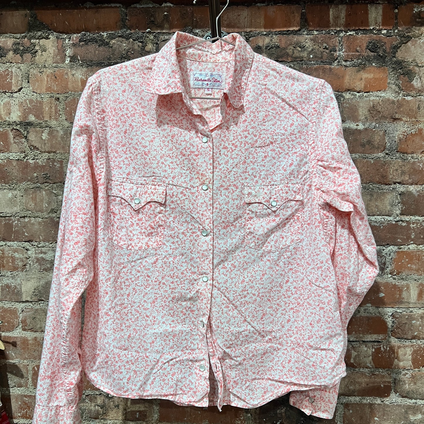 Pearl Snap LS Panhandle Slim Pink Small