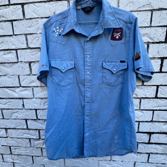 Pearl Snap SS Sears Western Wear Bowling 17-17 1/2