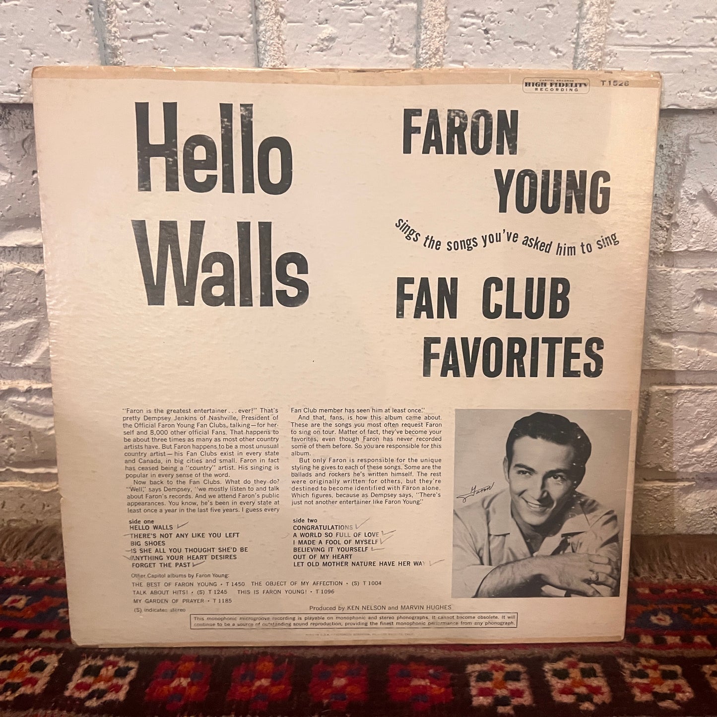 Vinyl Faron Young-Hello Walls