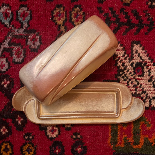 Frankoma Butter Dish Plainsmen Desert Gold