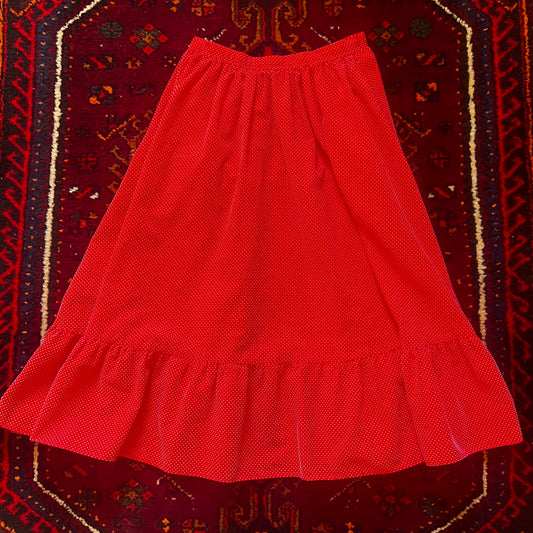Skirt Red Polka Dot Small