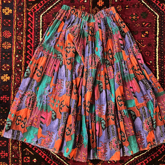 Skirt Southwest Design Elastic Waist