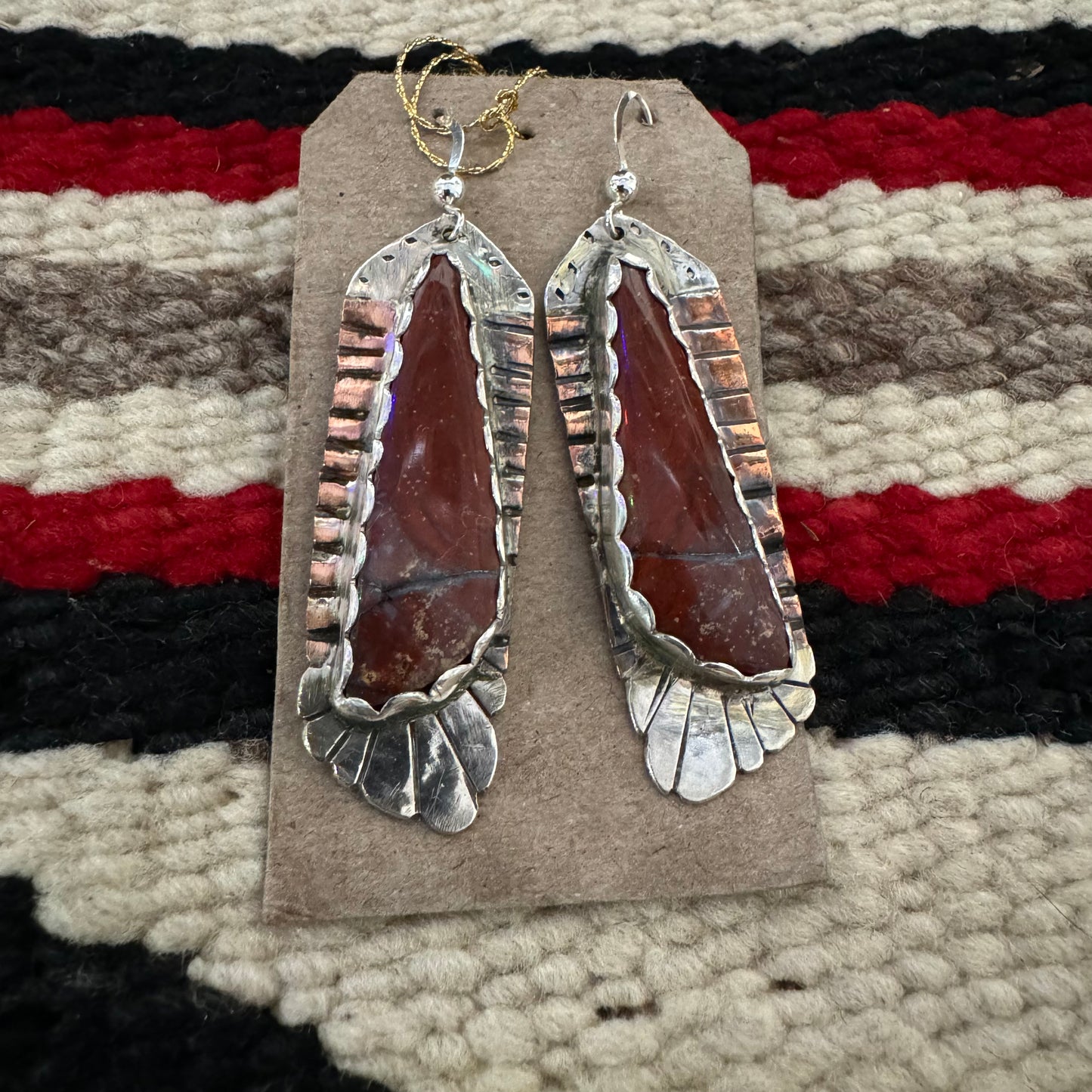 Sterling and Jasper Earrings