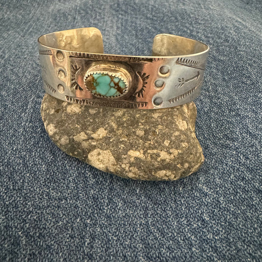 Sterling and Turquoise Cuff (Arrows)