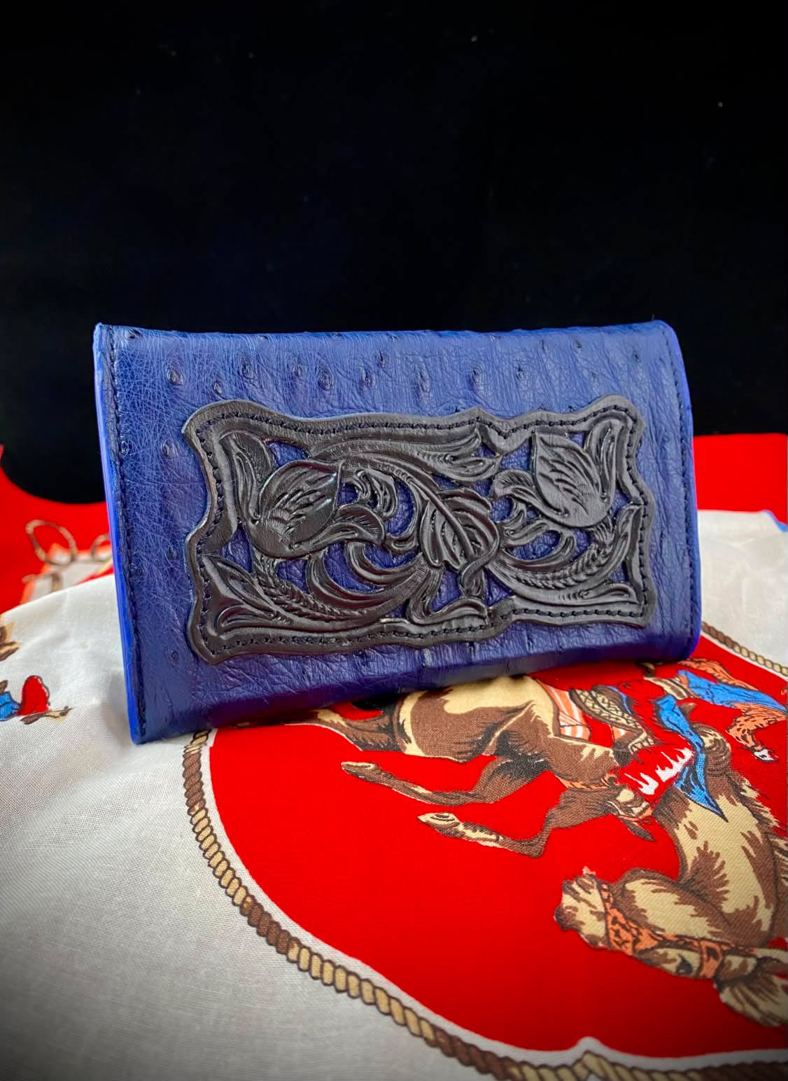 Wallet Ostrich Leather with Kangaroo Interior