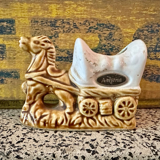 Arizona Horse and Wagon Ceramic